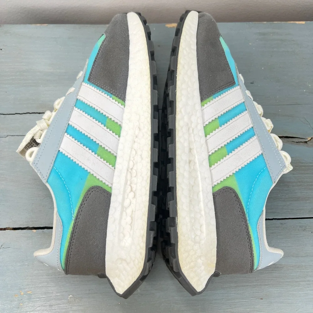 Adidas Retropy E5 Mens 9.5 Pulse Blue Grey White Boost Sneakers check details!!!